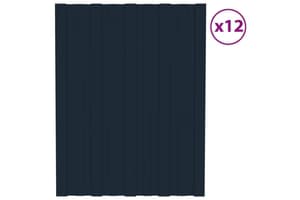 vidaXL 317191 Roof Panels 12 Pcs Galvanised Steel Anthracite 60x45cm