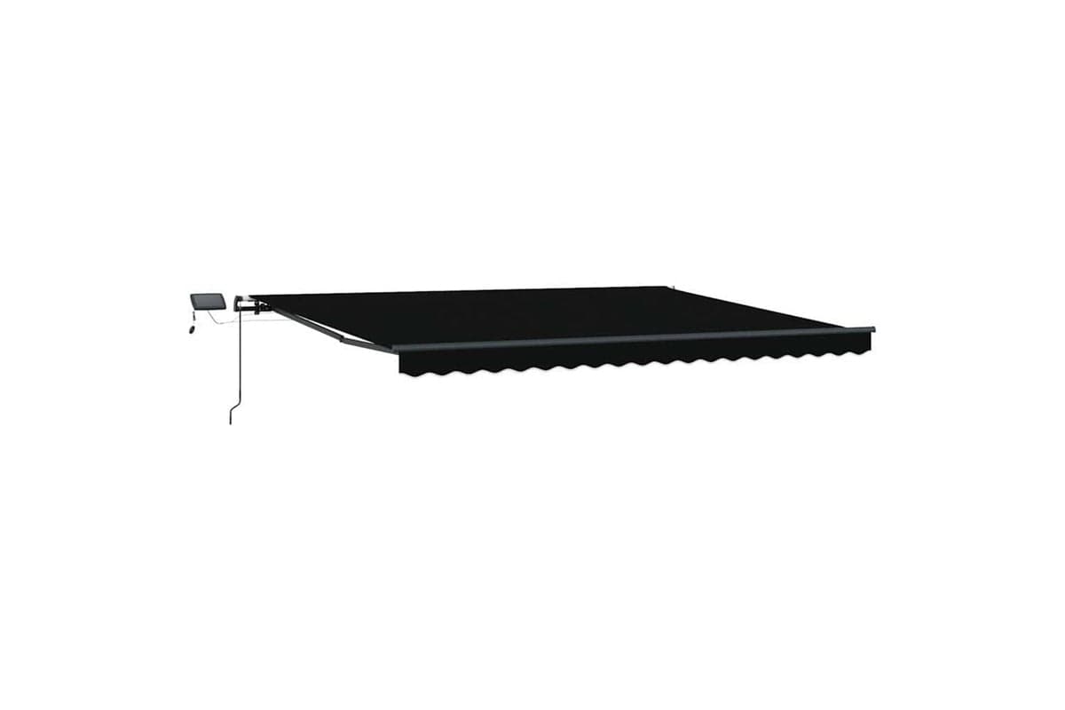Vidaxl Retractable Awning Manual Black 400 X 300 Cm Fabric
