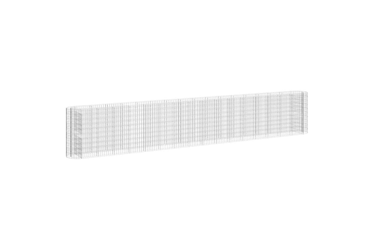 vidaXL 152039 Gabion Raised Bed Galvanised Iron 610x50x100cm