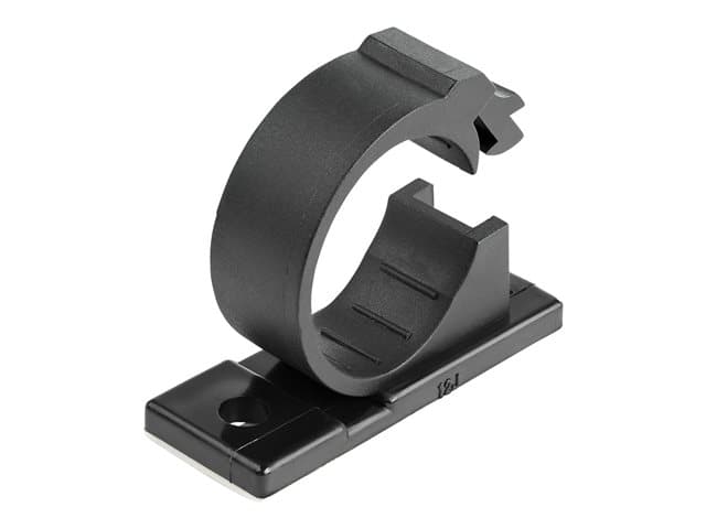 STARTECH.COM - Startech 100 Adhesive Cable Management Clips Black, Network/Ethernet/Office Desk/Computer Cord Organizer, Sticky Cable/Wire Holders, Nylon Self Adhesive Clamp UL/94V-2 Fire Rated - Nylon 66 Plastic - TAA (CBMCC3) - cable clips - TAA Compliant