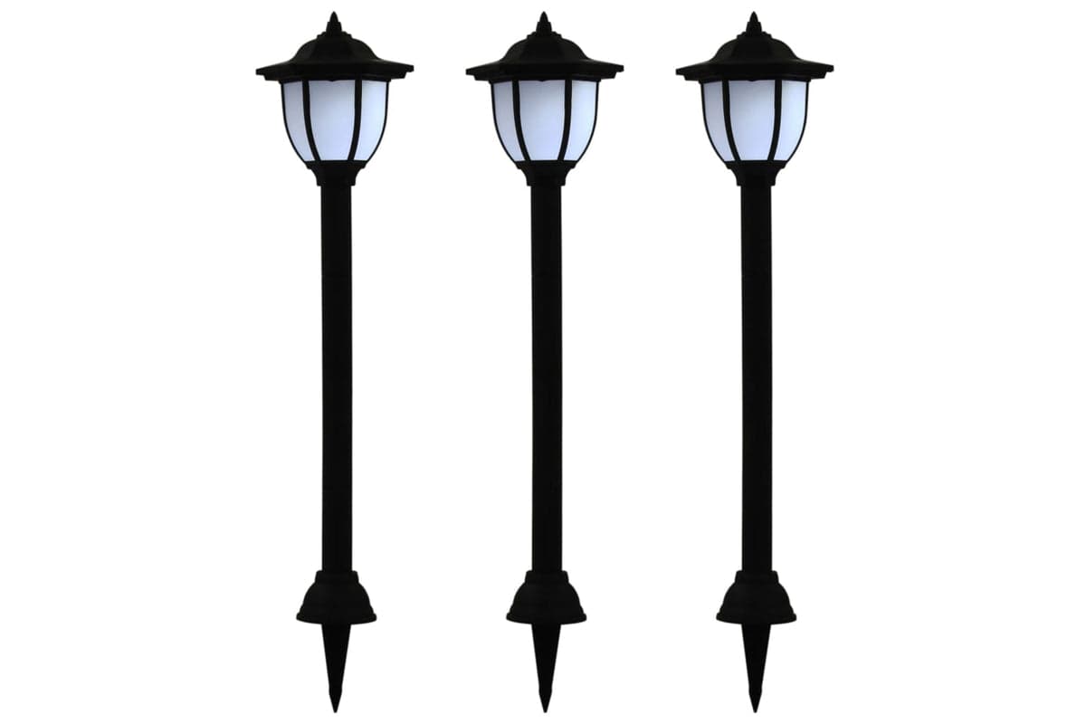 Vidaxl 44471 Outdoor Solar Lamps 3 Pcs Led Black