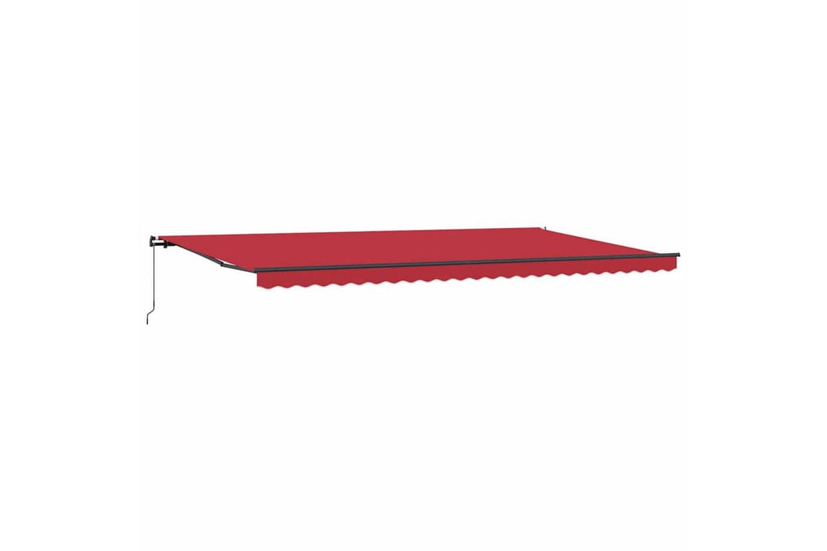 Vidaxl Retractable Awning Manual Red 600 X 350 Cm Fabric