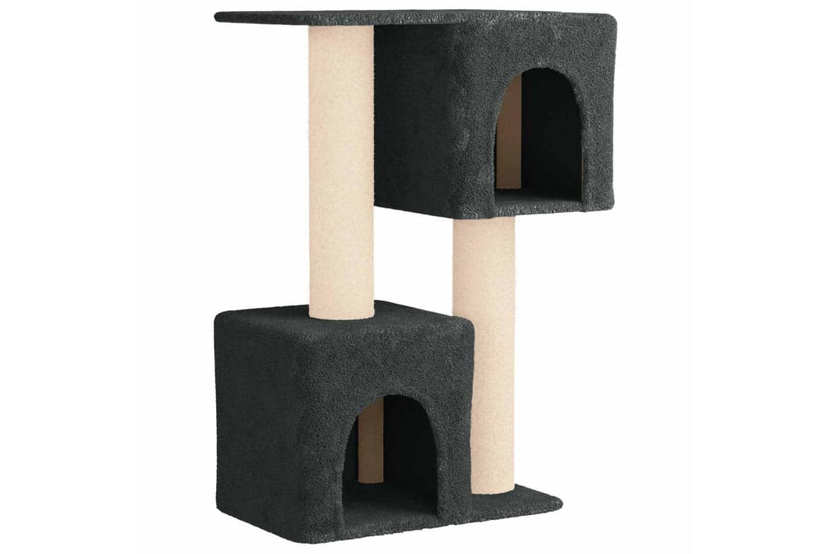 Vidaxl Cat Tree With Sisal Scratching Posts Dark Grey 114 Cm