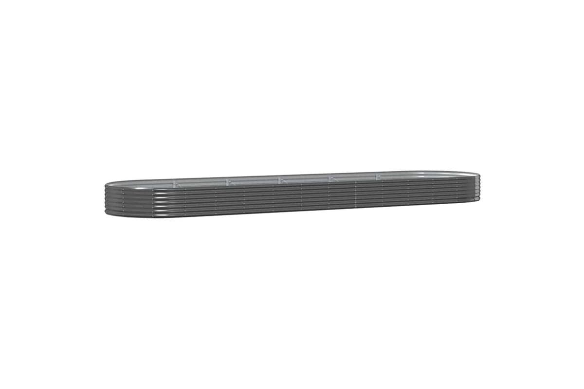 vidaXL 319046 Garden Raised Bed Powder-coated Steel 523x140x36cm Anthracite
