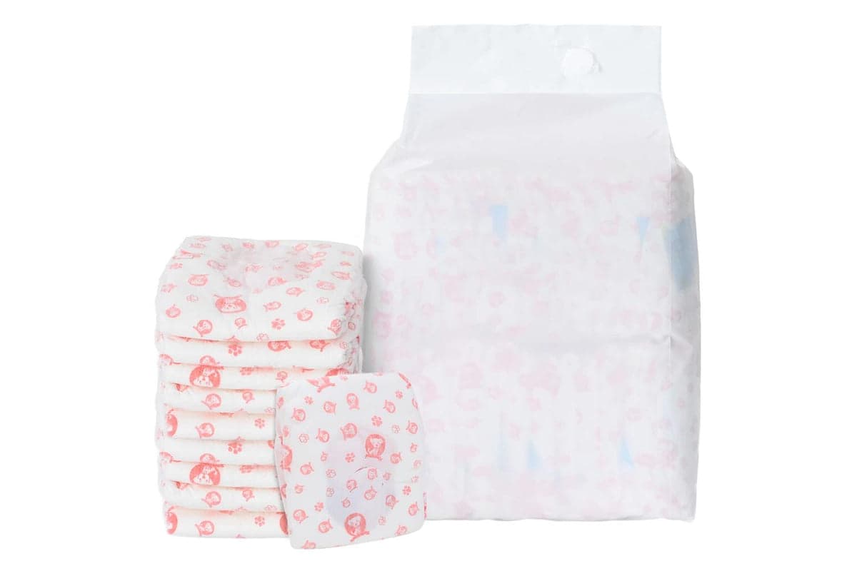 Vidaxl Disposable Dog Diaper Female 50 Pcs White Xs