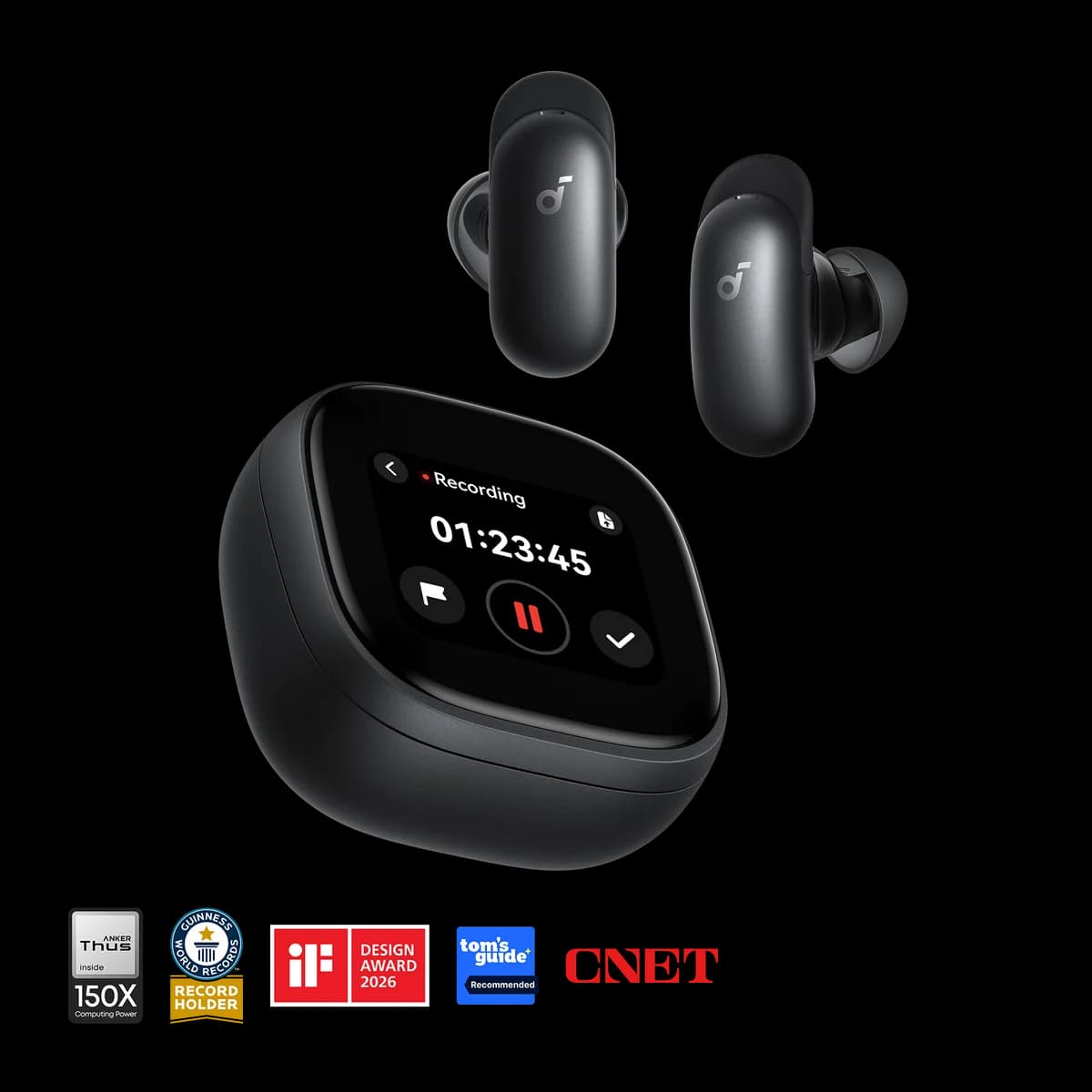 soundcore Liberty 5 Pro Max ANC Earbuds, Midnight Black | D1204G11