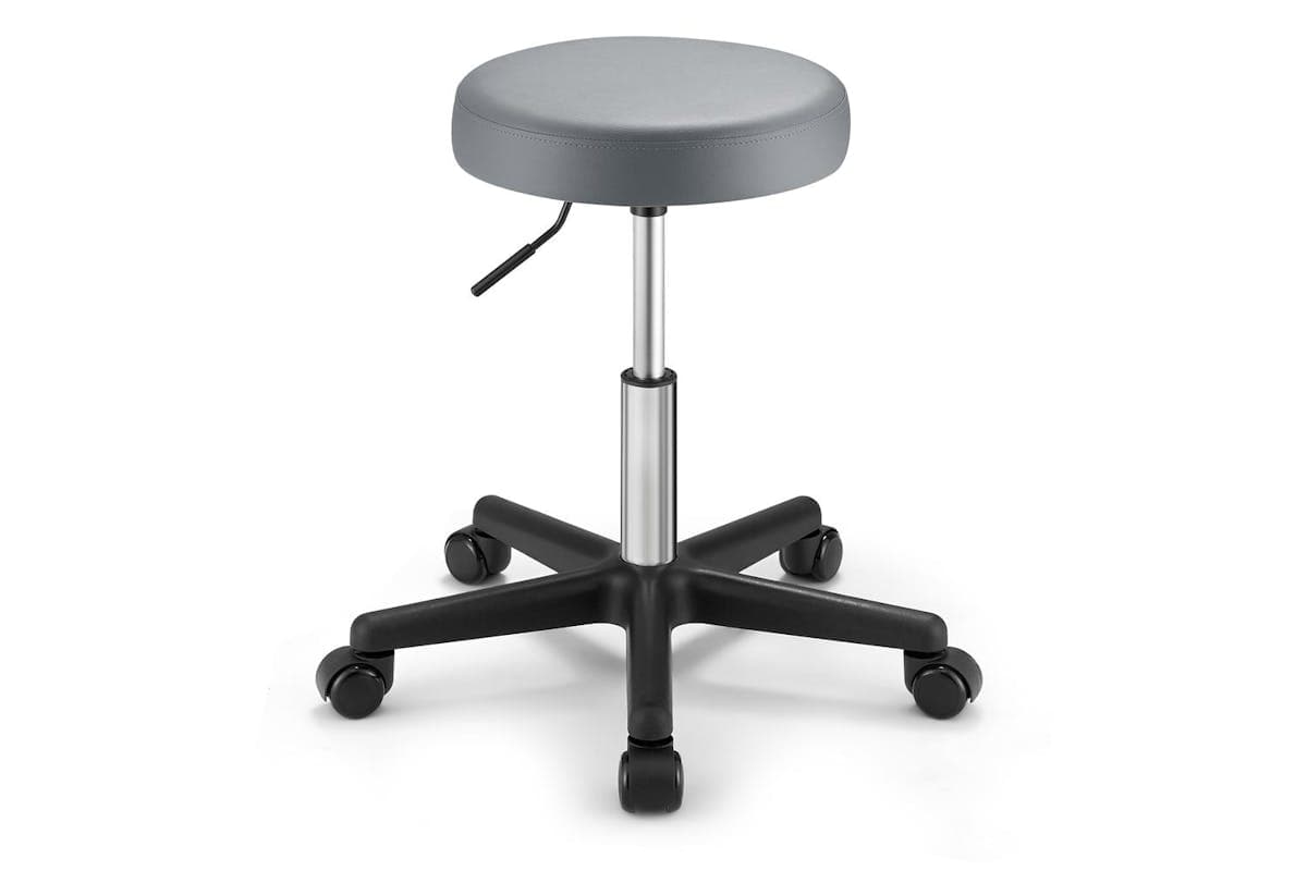 Songmics Bar Stool With Wheels | Faux Leather | Height Adjustable