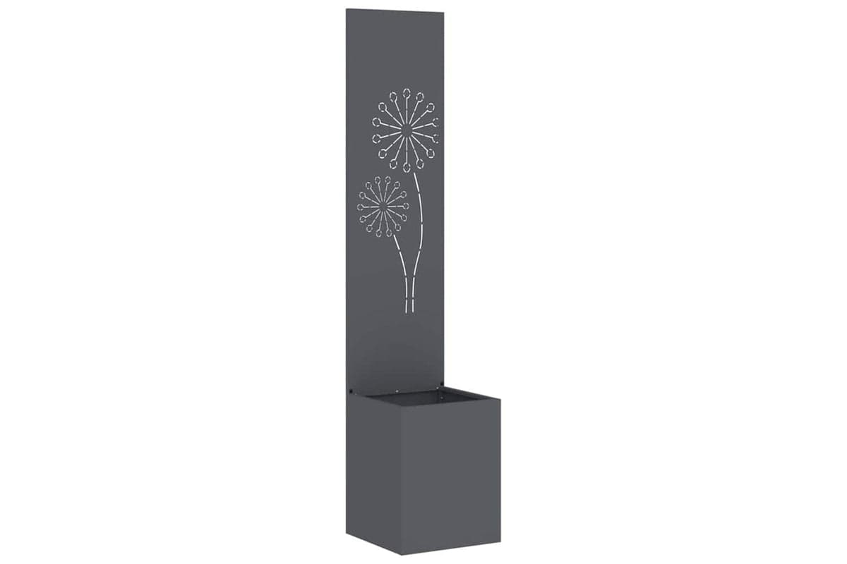 Garden Privacy Screen Anthracite 32 X 140 Cm Cold-rolled Steel