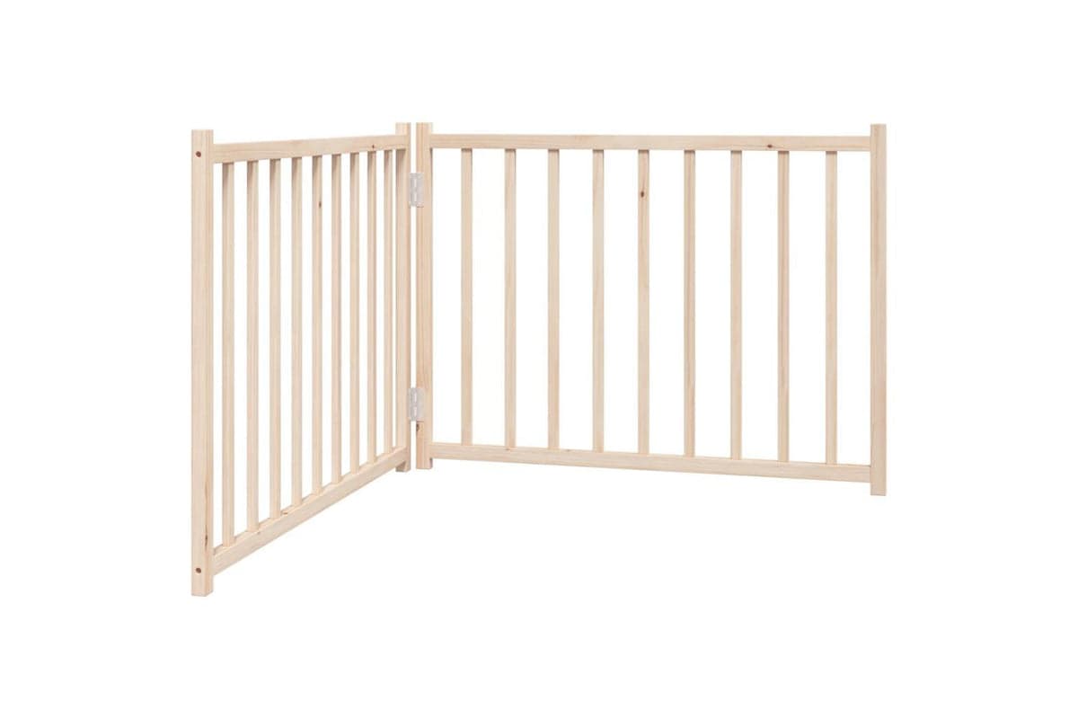 Vidaxl Dog Gate Foldable 2 Panels 160 Cm Solid Wood Fir