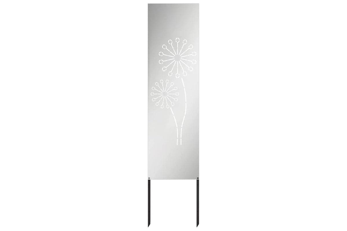 Garden Privacy Screen Silver 32 X140cm Galvanised Steel