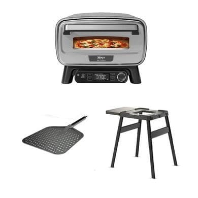 Ninja MO201UK Electric Outdoor Pizza Oven & Air Fryer with Stand (bundle)