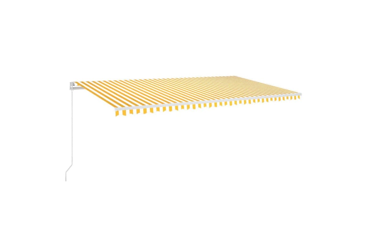 vidaXL 3069043 Manual Retractable Awning With Led 600x350cm Yellow And White