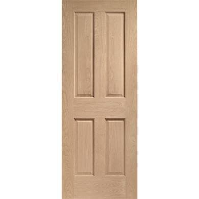 Internal Oak Victorian 4-Panel FD30 Fire Door - Unfinished - Victoria - XL Joinery