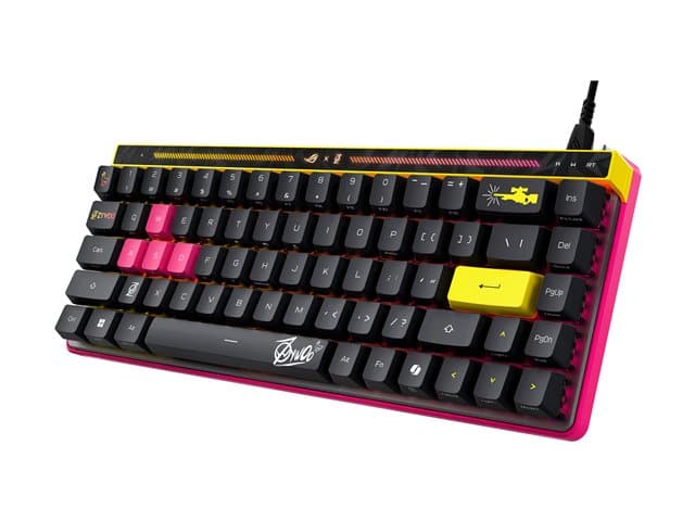 ASUSTEK - ASUS ROG Falchion Ace HFX - ZywOo Edition - keyboard - 65% compact - with touch panel - QWERTY - US - black Input Device