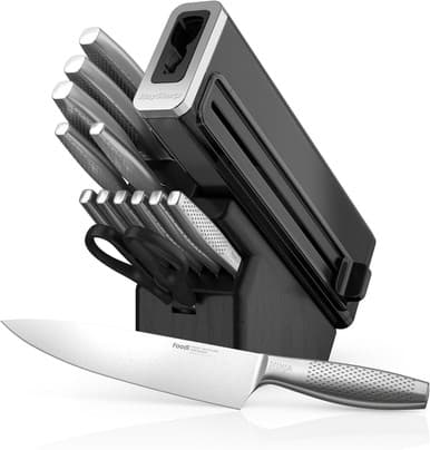 Ninja StaySharp 14-Piece Stainless Steel Knife Set Block with Built-In Sharpener | K62014EUUK