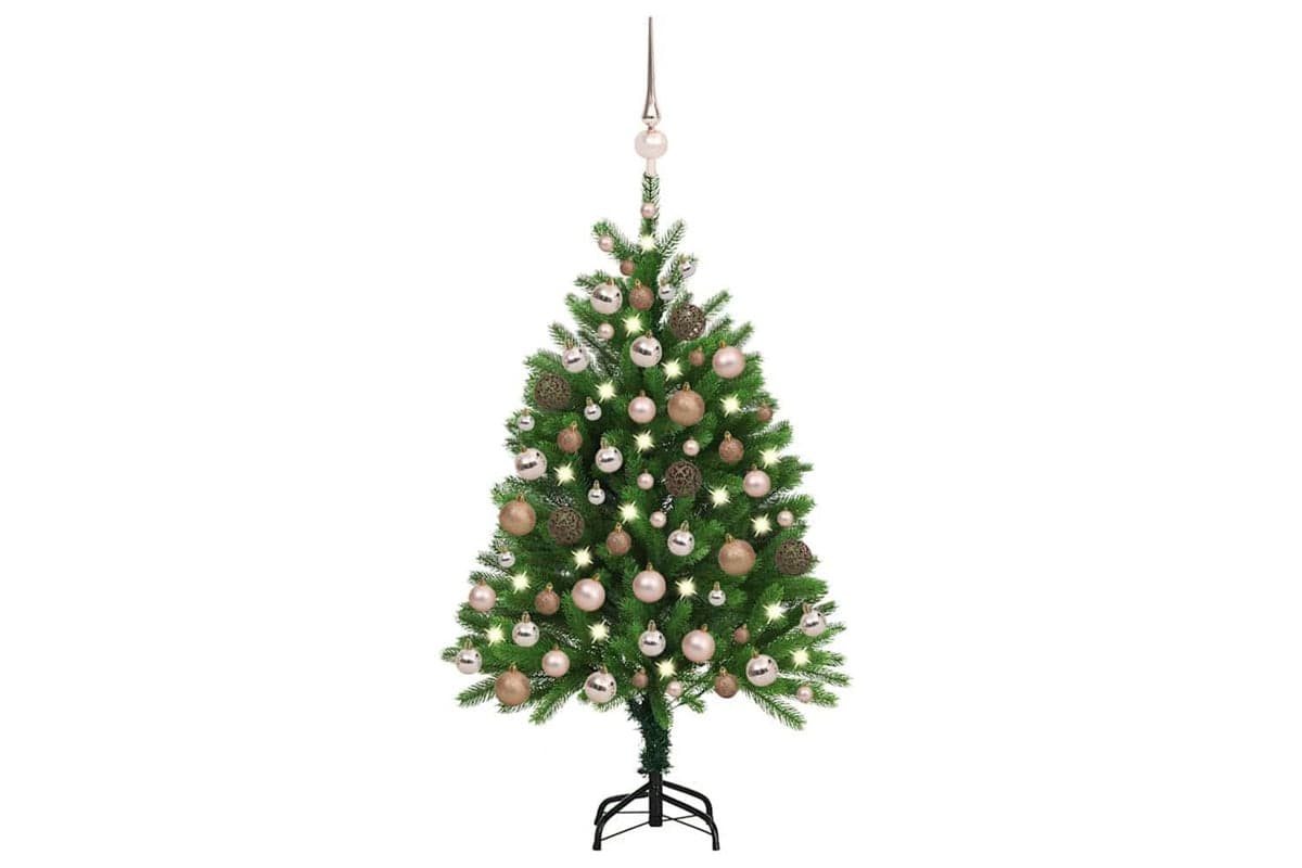 Vidaxl Artificial Pre-lit Christmas Tree With Ball Set 120 Cm Green