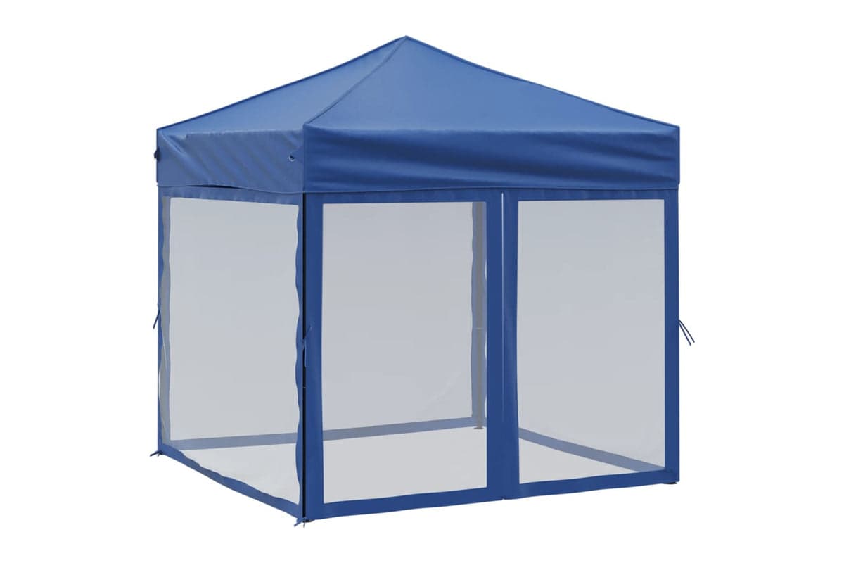 Vidaxl 93507 Folding Party Tent With Sidewalls Blue 2x2 M
