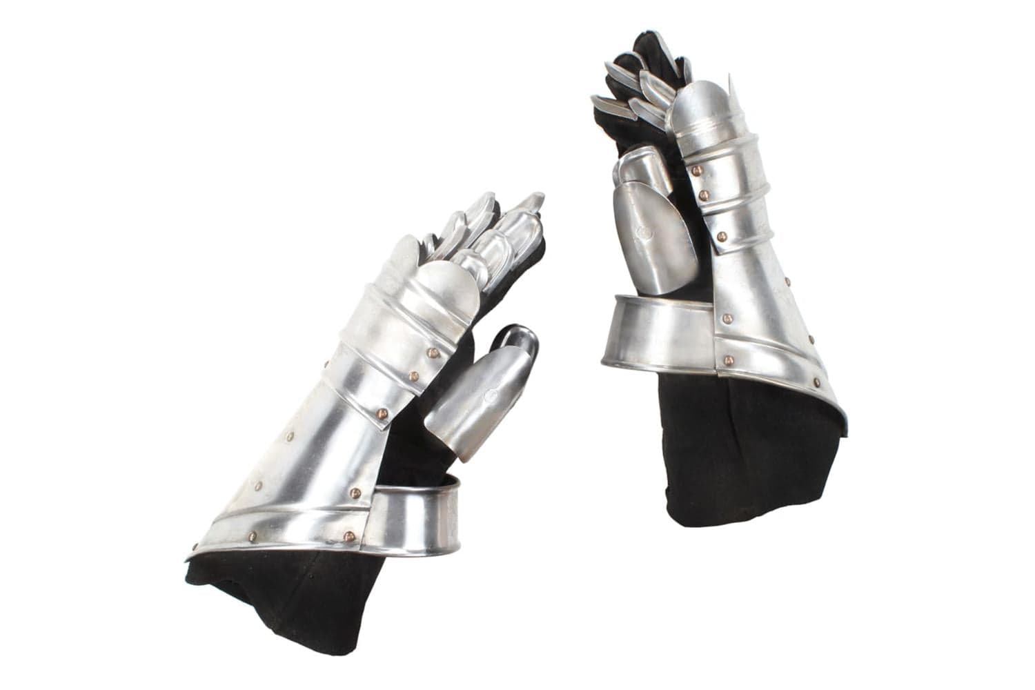 Vidaxl 286207 Medieval Knight Gauntlets Replica Larp Silver Steel