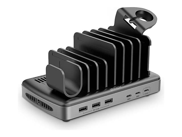 Lindy - charging station - 3 x USB Type A, 3 x USB-C - 160 Watt