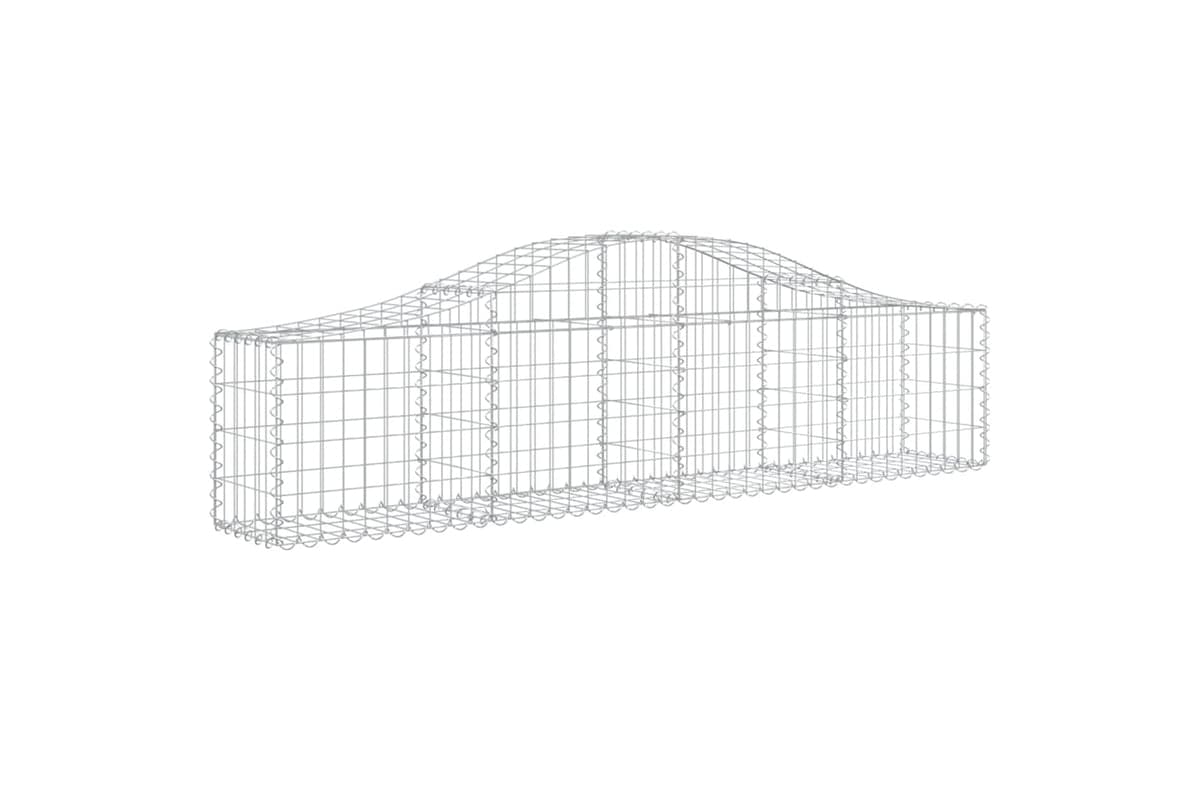 vidaXL 153382 Arched Gabion Basket 200x30x40/60cm Galvanised Iron
