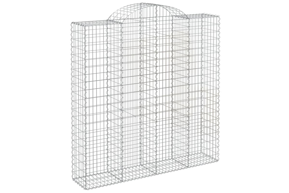 vidaXL 153500 Arched Gabion Basket 200x50x200/220cm Galvanised Iron