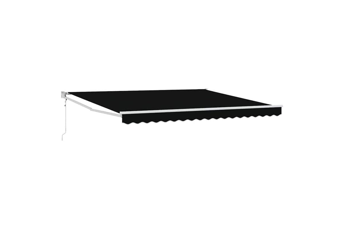 Vidaxl Retractable Awning Black 400 X 300 Cm Polyester