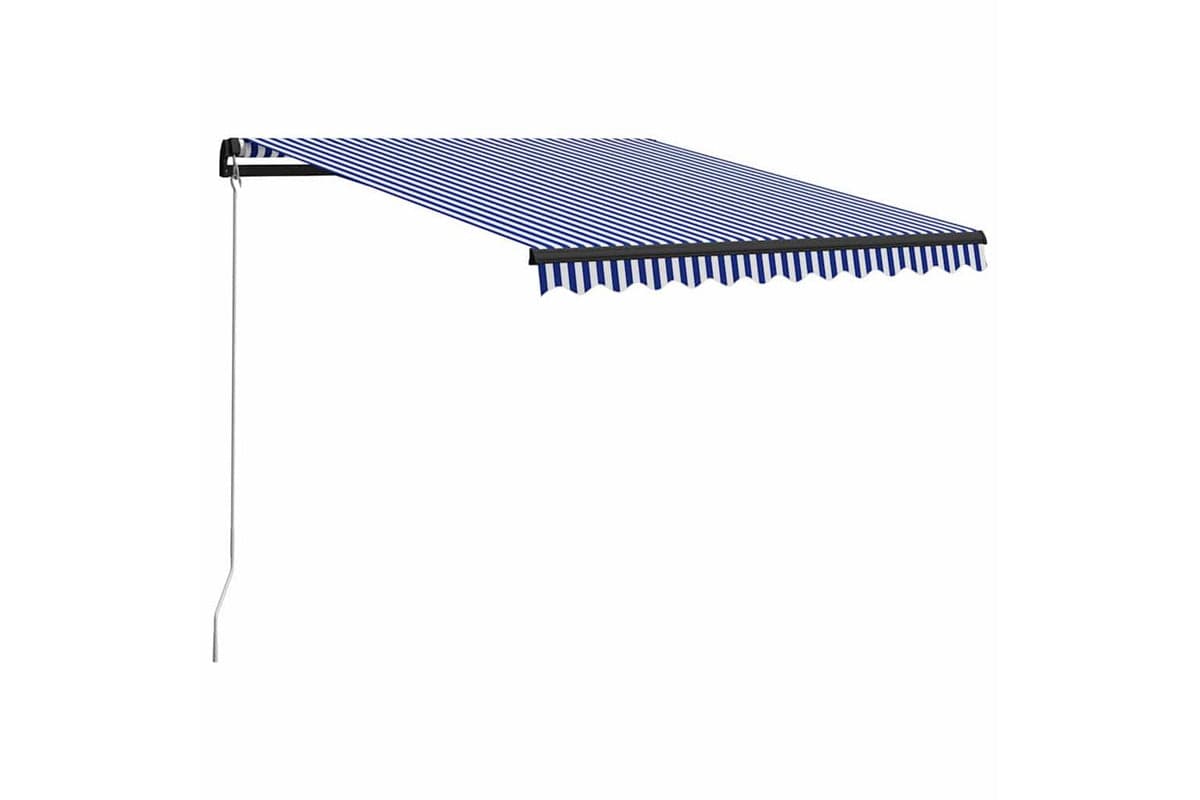 vidaXL 3055188 Manual Retractable Awning 350x250cm Blue And White