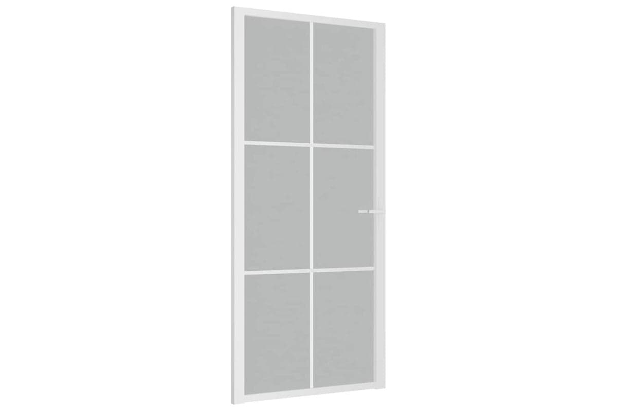 vidaXL 350582 Interior Door 93x201.5cm White Matt Glass And Aluminium