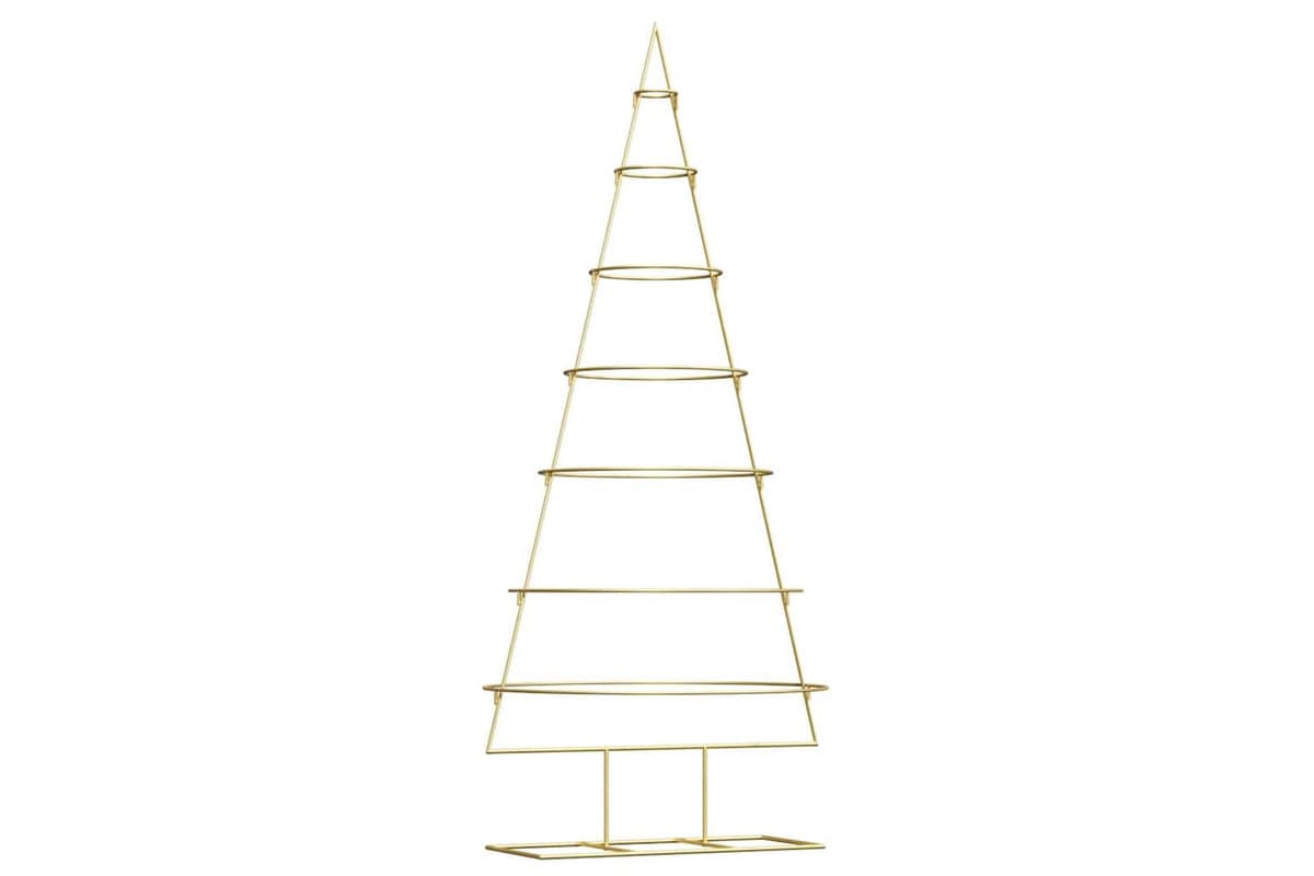 Vidaxl Metal Christmas Tree With Stand Gold 180 Cm Powder-coated Steel