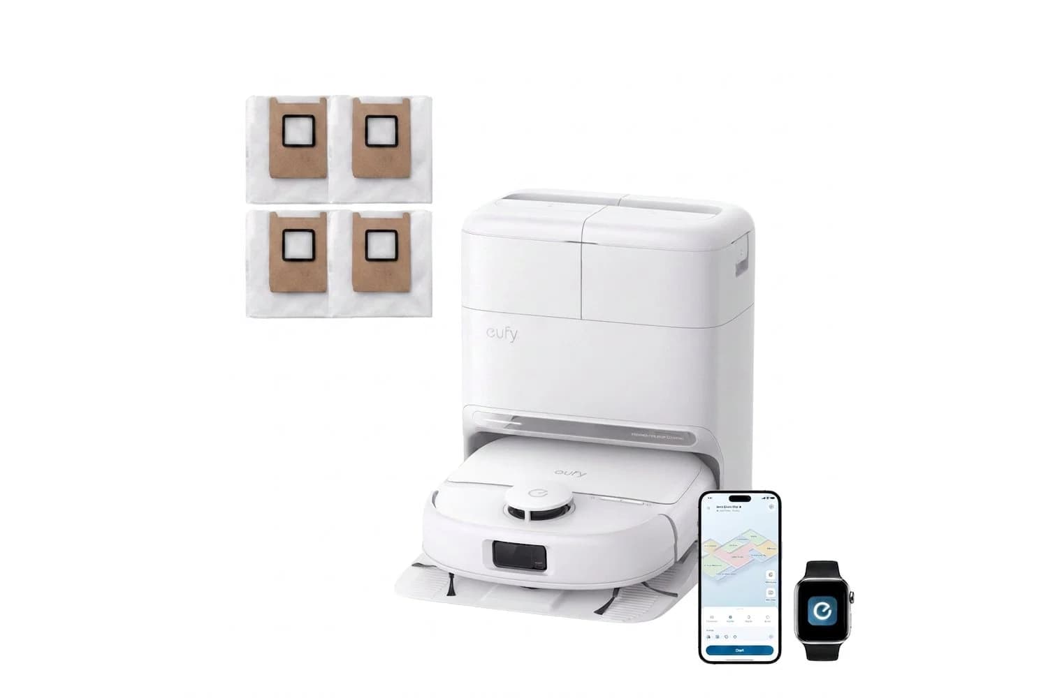 Eufy Robot Vacuum Omni C28 White with Extra Dust Bags | T211AV20