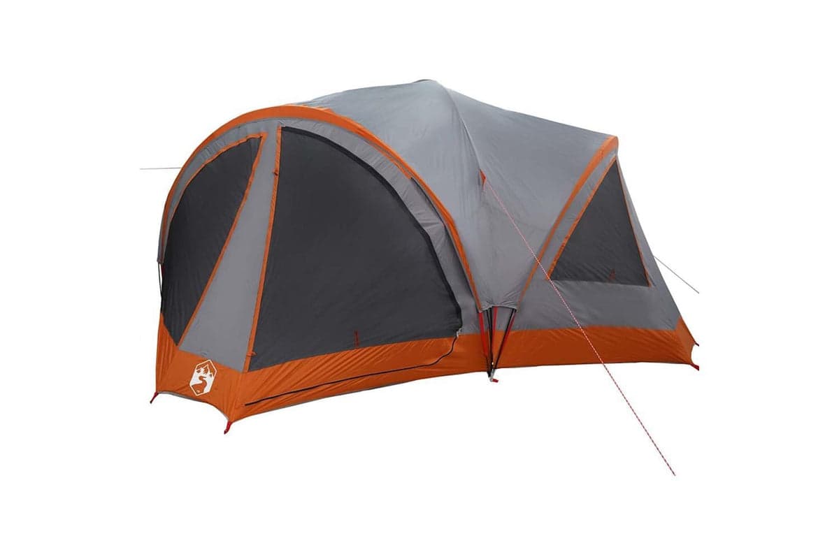 Vidaxl Family Tent With Roof Grey And Orange 460 X 430 X 214 Cm