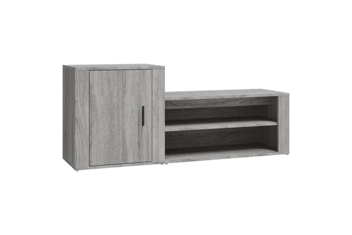vidaXL 816750 Shoe Cabinet Grey Sonoma 130x35x54cm Engineered Wood