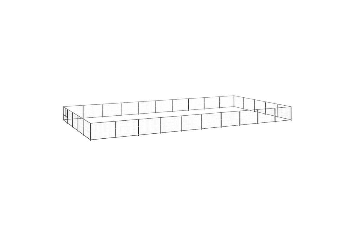 Vidaxl 3082162 Dog Kennel Black 50 M2 Steel