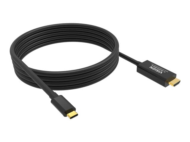 VISION - 2 m USB C to HDMI cable - 8K at 60 Hz - USB C 3.2 (m) to HDMI (m) - outer diameter 4.5 mm - 48 Gbps - 32 AWG - black