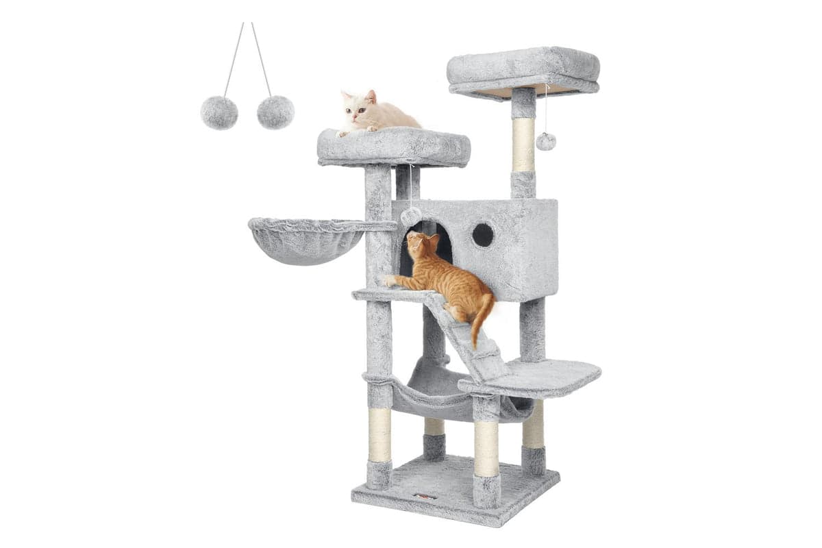 Feandrea Cat Tree | Cat Activity Centre | Plush & Sisal | 135 Cm