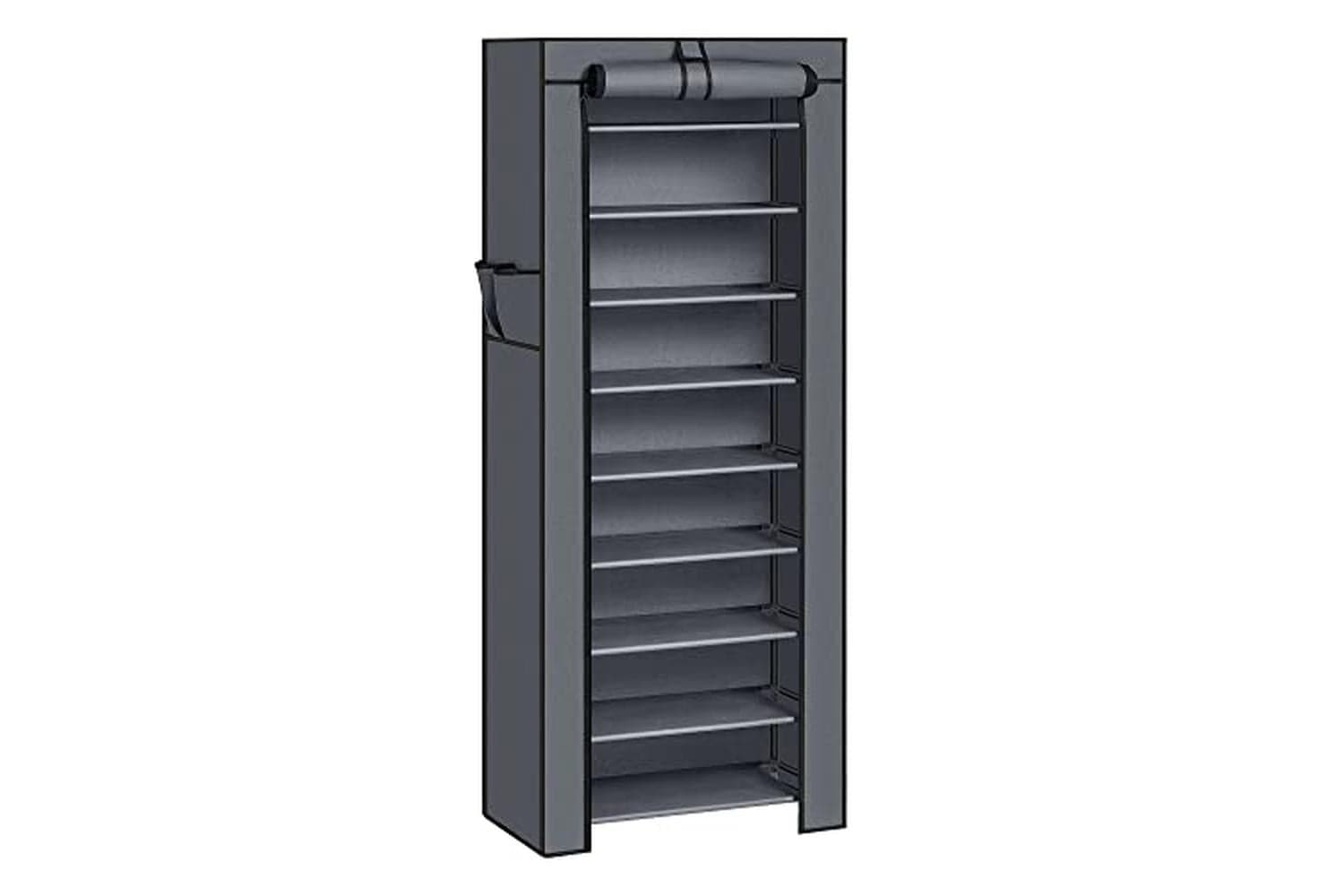 Songmics Rxj10g01 Shoe Rack | Shoe Storage Cabinet | Fabric | Ten Tier | Grey | 58 X 28 X 160 Cm