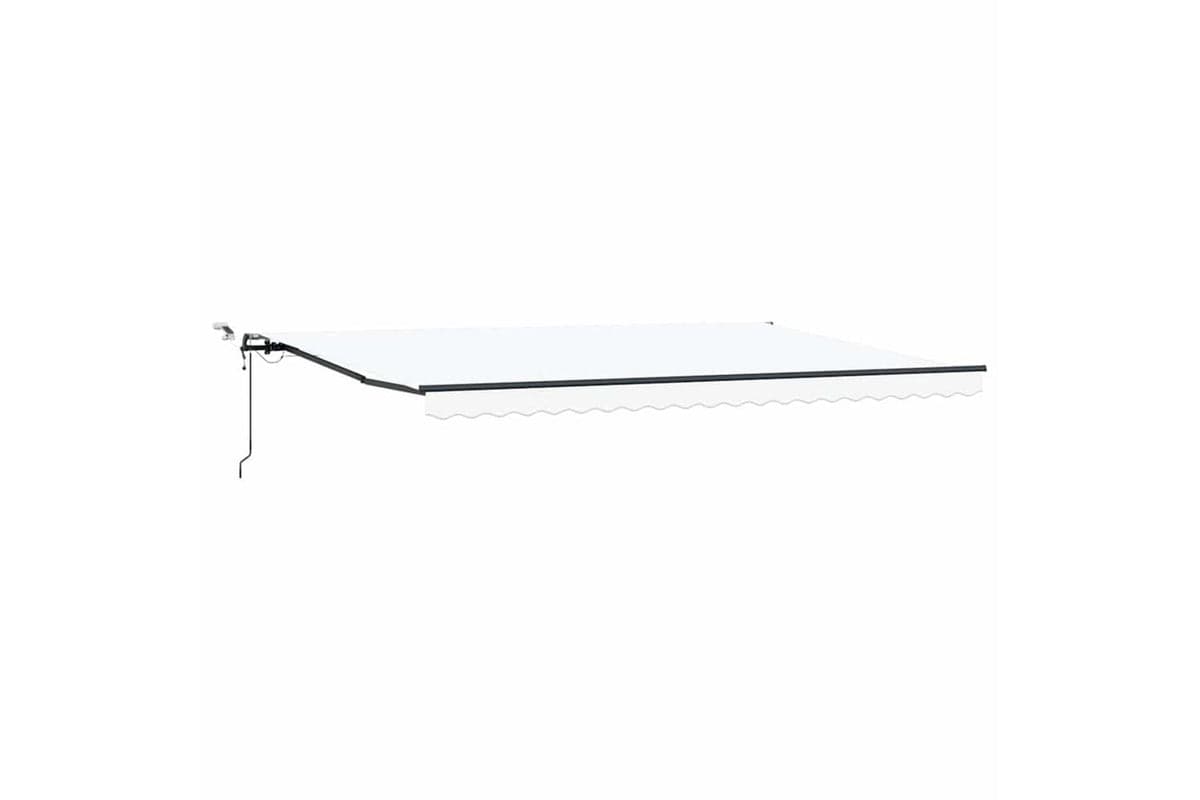 Vidaxl Retractable Awning With White 500 X 350 Cm Fabric