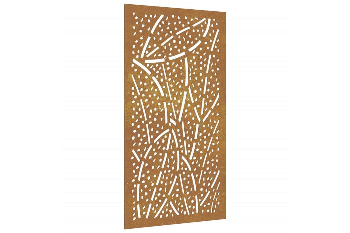 Garden Wall Decoration 105x55 Cm Corten Steel Leaf Design