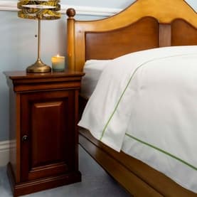 Sea Breeze Flat Sheet 310 Thread Count White-Green