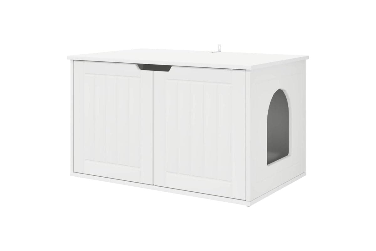 Vidaxl Cat House White 85 X 55 X 50 Cm Engineered Wood