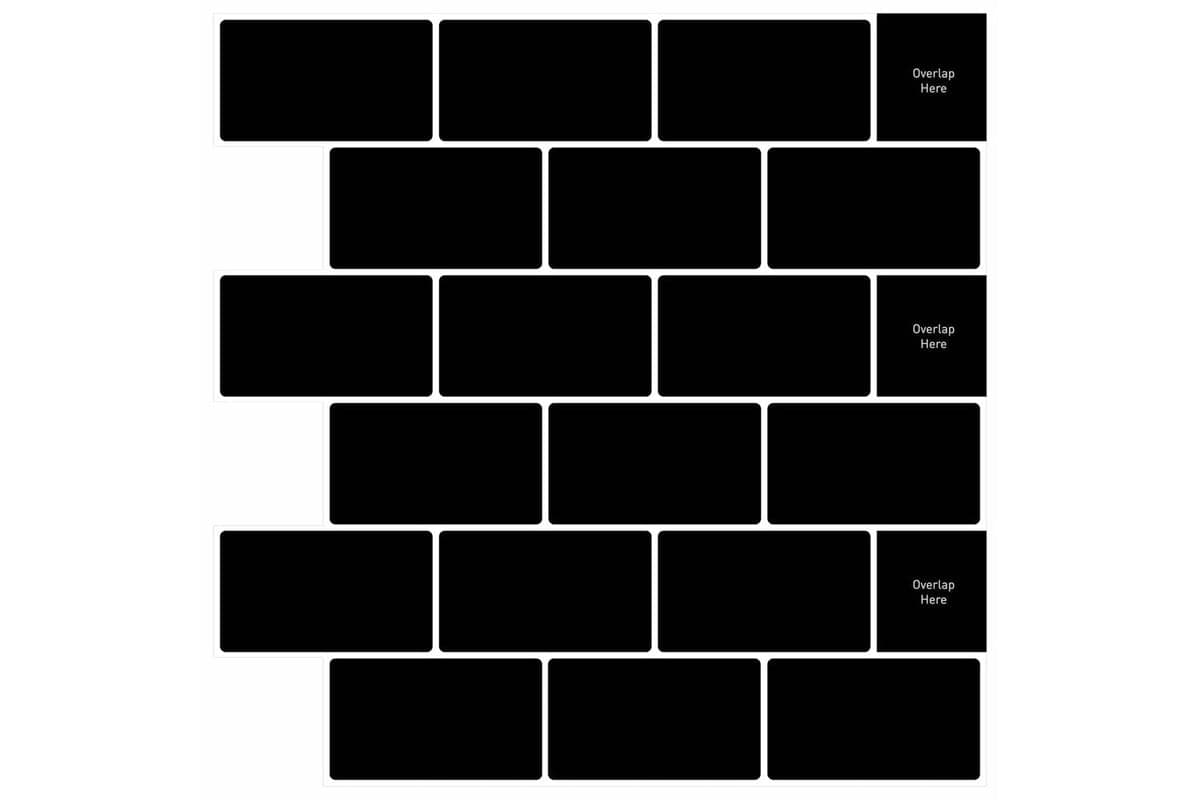 Vidaxl Subway Tile 10 Pcs Black 30 X 30 Cm Polyurethane And Pet