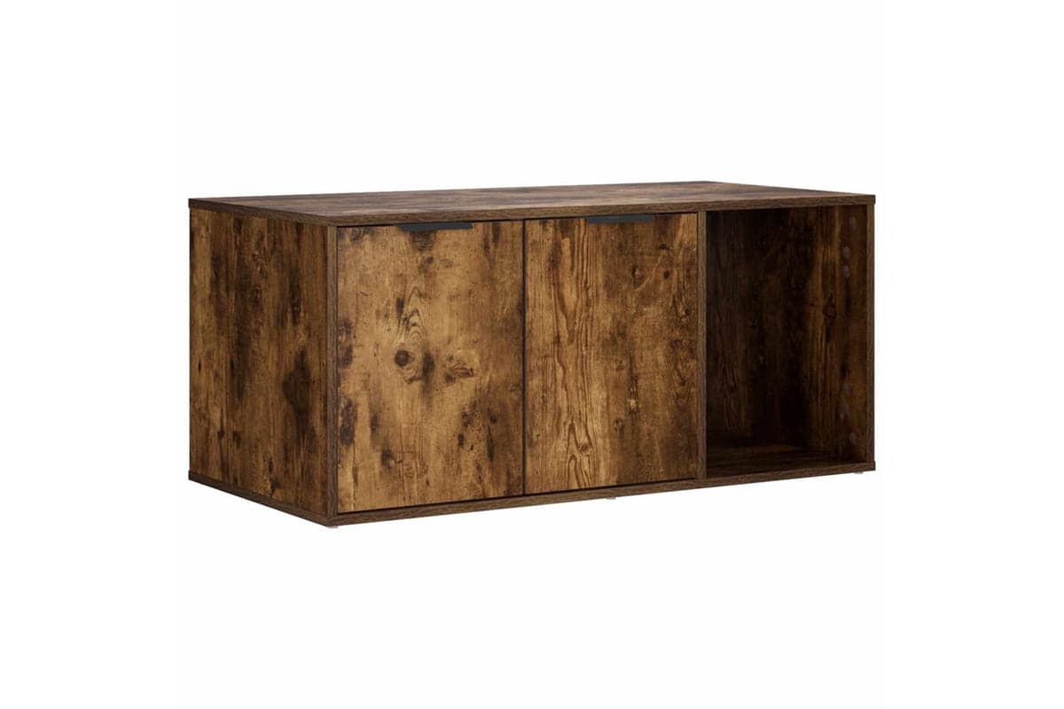 Vidaxl Cat Crate Furniture Smoked Oak 100 X 49 X 45 Cm Engineered Wood