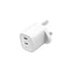 Groove 2 x USB-C Mains Charger 35W GaN Technology - Power Delivery - White | GVMA108WE