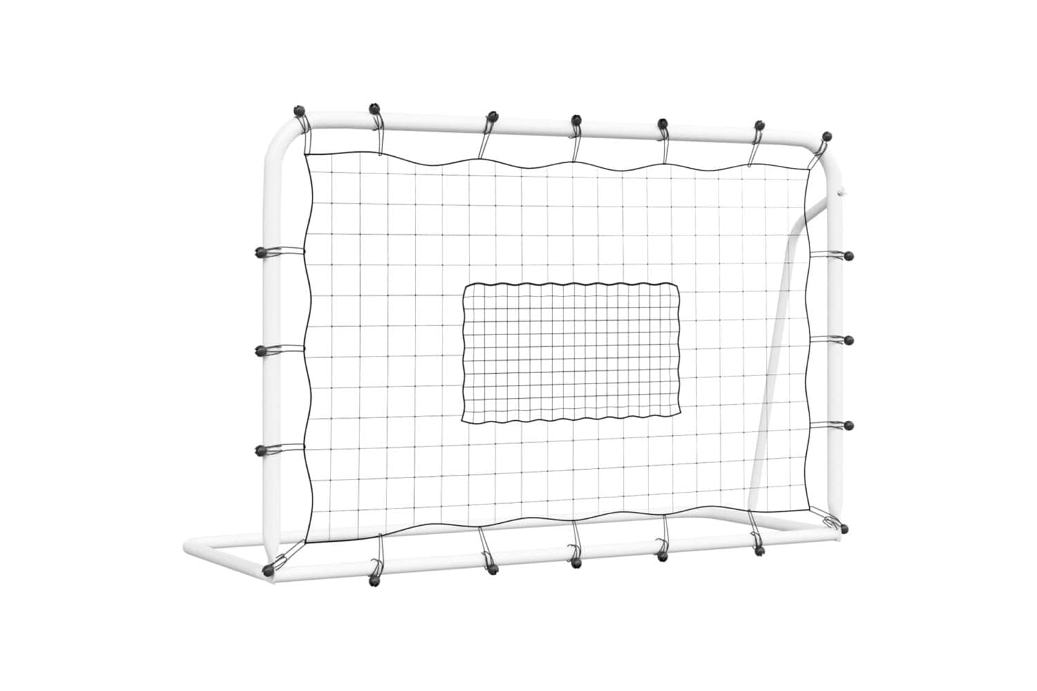 vidaXL Football Net Rebounder White&black 184x61x123cm Steel And Pe