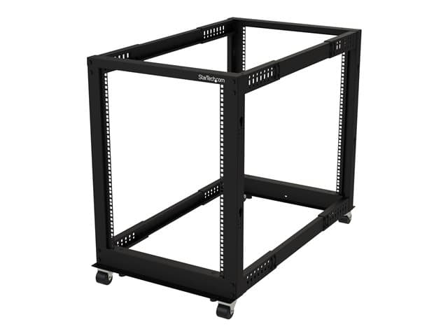 STARTECH.COM - Startech 15U 19" Open Frame Server Rack, 4 Post Adjustable Depth 22-40" Mobile, Free Standing Rolling Network/Computer Equipment Data Rack, Dell PowerEdge, HP ProLiant ThinkServer - Adjustable Server Rack (4POSTRACK15U) - Rack open frame - 4-post - floor-