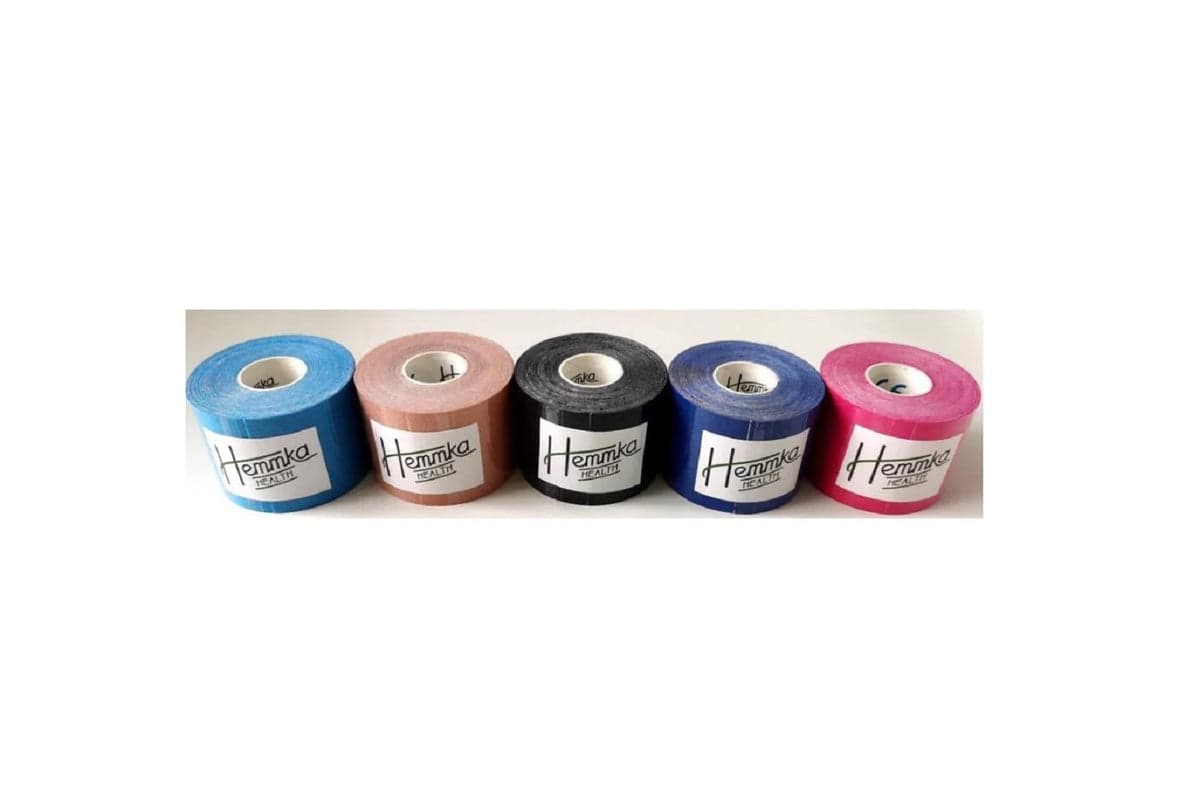 Hemmka Health Premium Kinesiology Tape | Cotton Support Straps | Box Of 6 Rolls