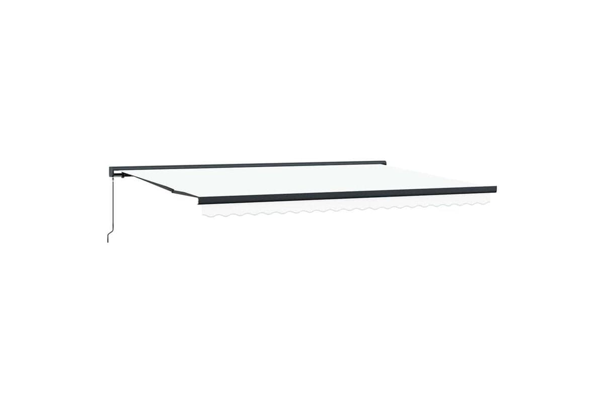 Vidaxl Retractable Awning White 500 X 300 Cm Fabric And Metal