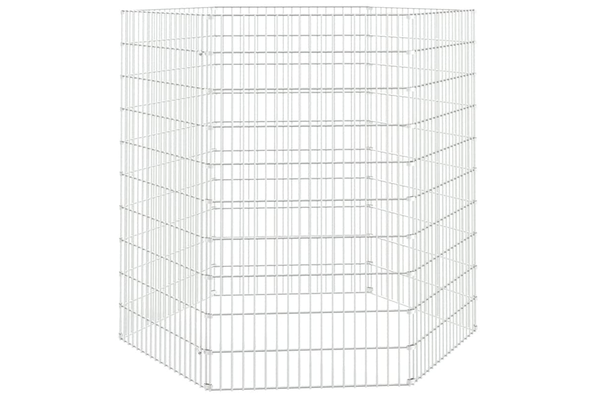 Vidaxl Free Range Animal Enclosure 6-panel 54x100 Cm Galvanised Iron