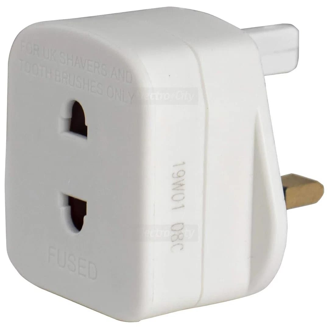Premium Shaver Adaptor Plug | White