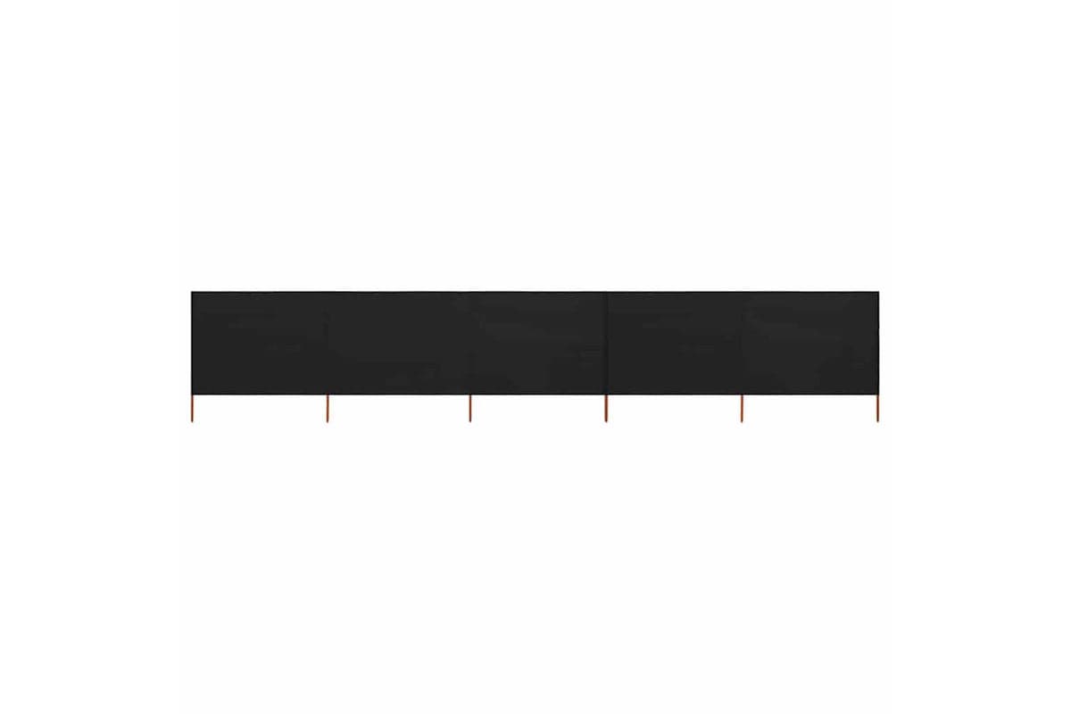 vidaXL 47170 5-panel Wind Screen Fabric 600x160cm Black